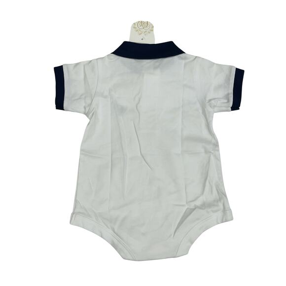 NWT TBBC Size 6/12M Prim & Proper Polo in Worth Ave White - Picture 4 of 4